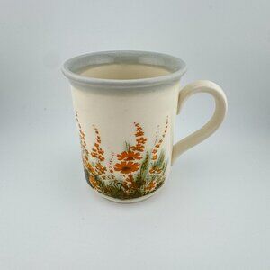 Vintage Biltons England Coffee Mug Floral With Orange Blossoms Collectible